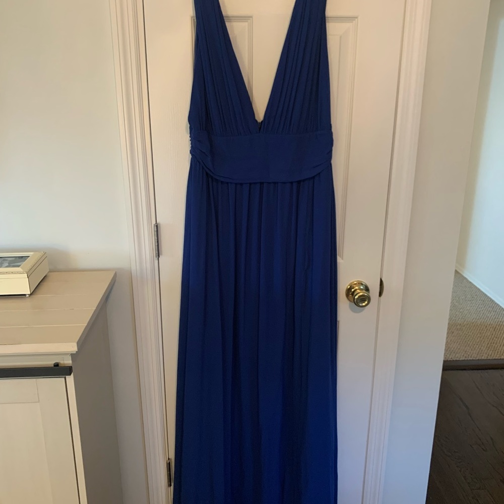 Lulus blue chiffon gown
